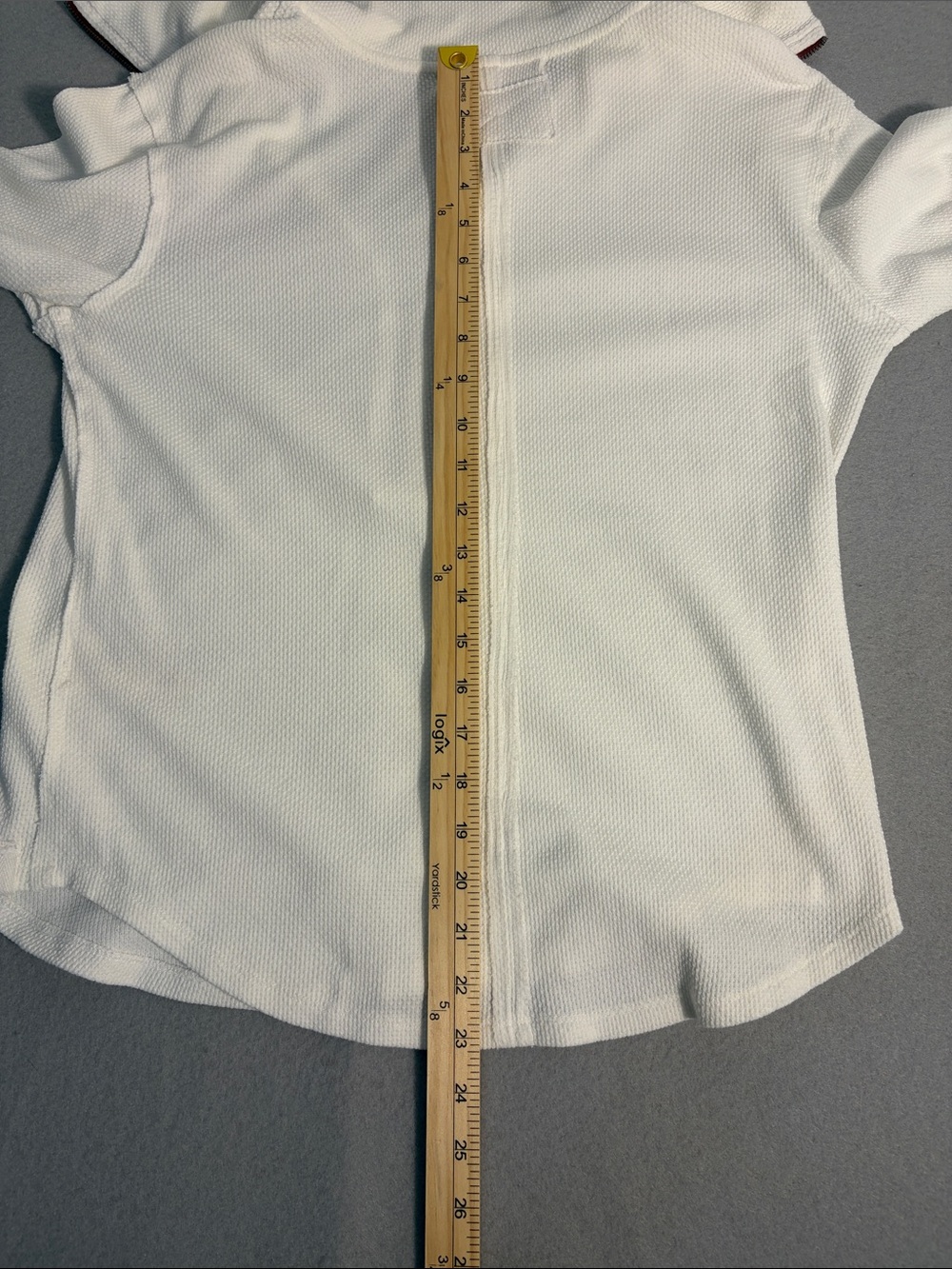 We The Free White Half-Zip Pullover with Brown Trim - Picture 10 of 12